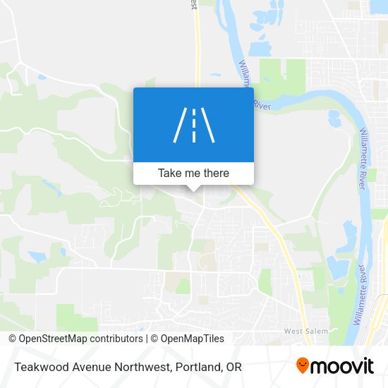 Teakwood Avenue Northwest map