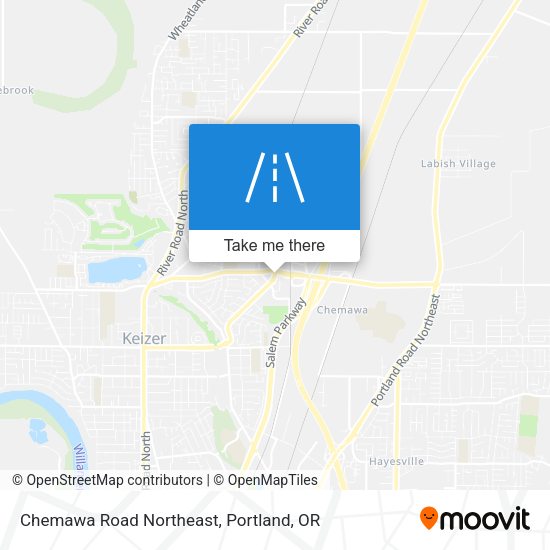 Chemawa Road Northeast map
