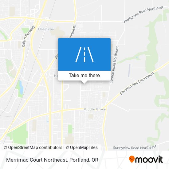 Mapa de Merrimac Court Northeast
