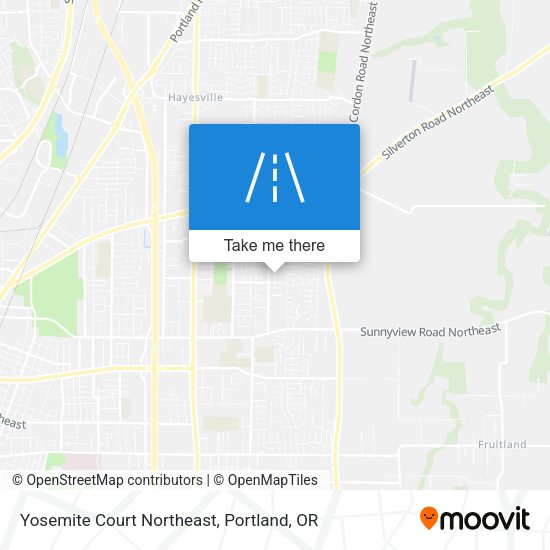 Mapa de Yosemite Court Northeast