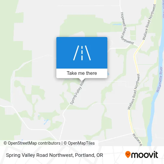 Spring Valley Road Northwest map