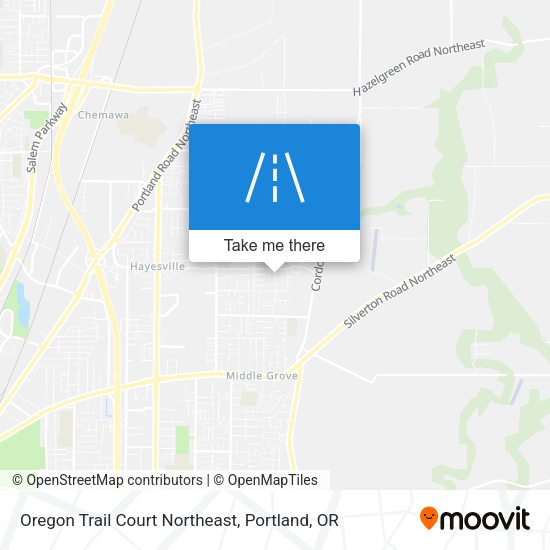 Oregon Trail Court Northeast map