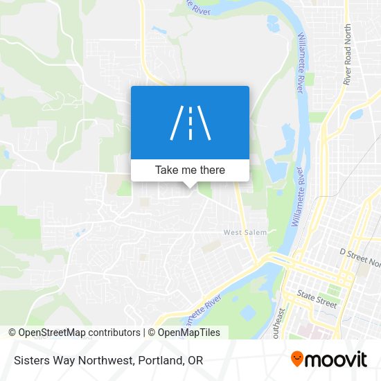 Sisters Way Northwest map