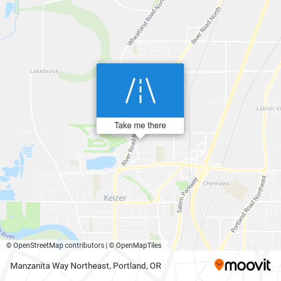 Manzanita Way Northeast map