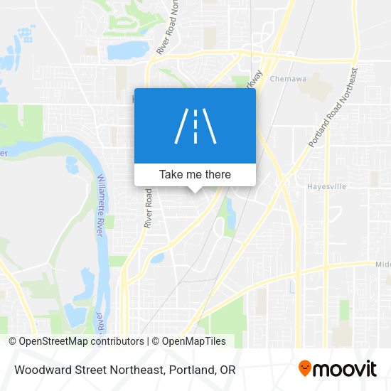 Woodward Street Northeast map