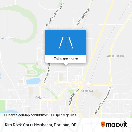 Rim Rock Court Northeast map