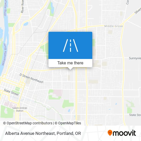 Alberta Avenue Northeast map