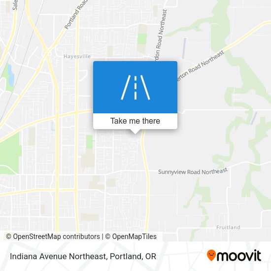 Indiana Avenue Northeast map