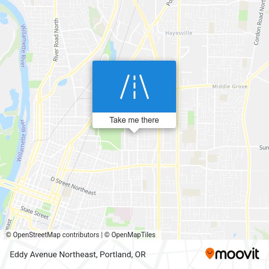 Eddy Avenue Northeast map