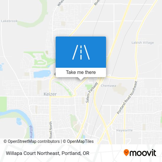 Willapa Court Northeast map