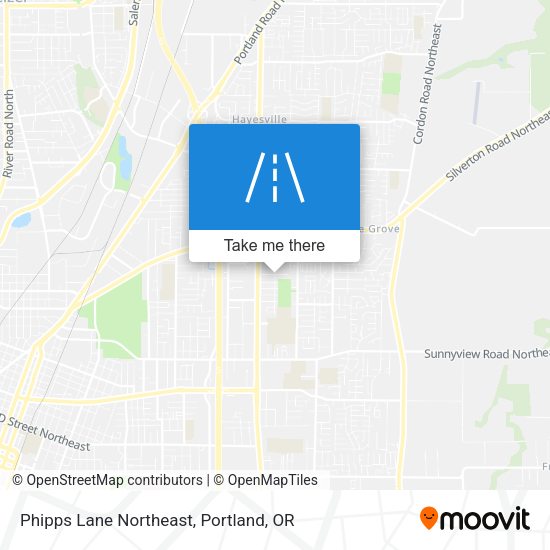 Phipps Lane Northeast map