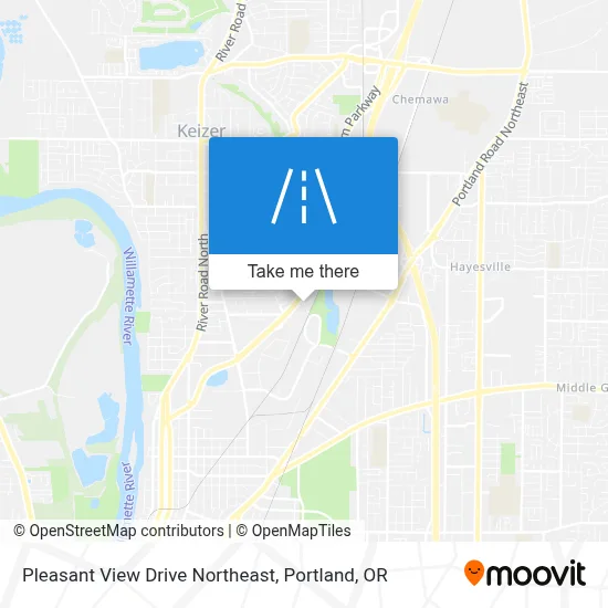 Pleasant View Drive Northeast map