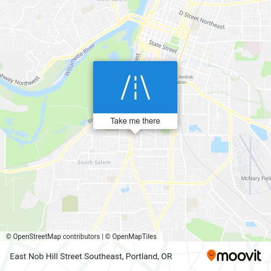 Mapa de East Nob Hill Street Southeast