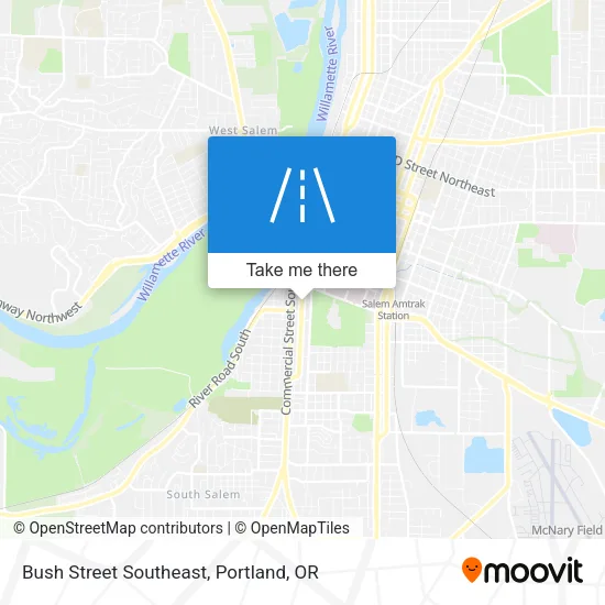 Bush Street Southeast map