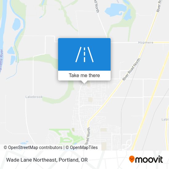 Wade Lane Northeast map