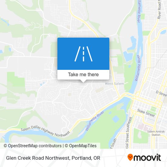 Glen Creek Road Northwest map