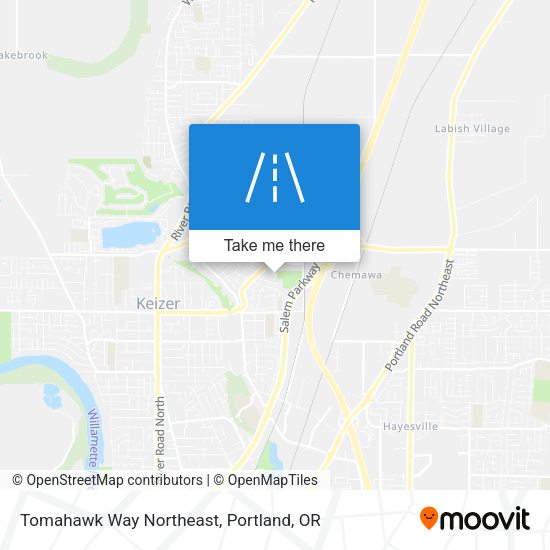Tomahawk Way Northeast map
