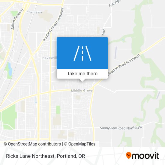 Ricks Lane Northeast map