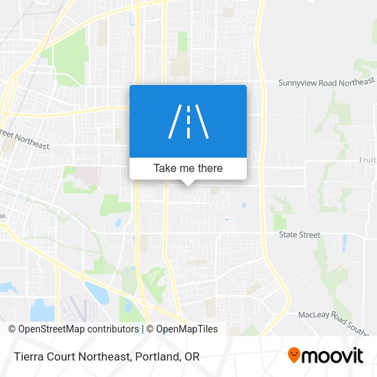 Mapa de Tierra Court Northeast