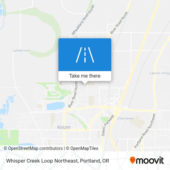 Mapa de Whisper Creek Loop Northeast