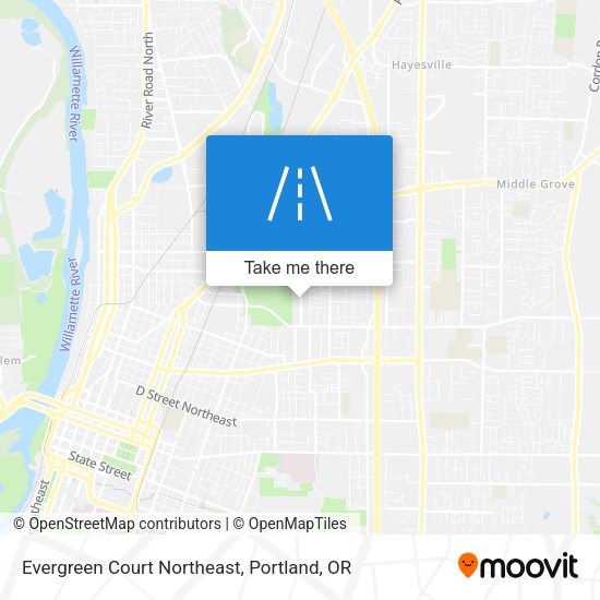 Evergreen Court Northeast map