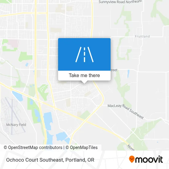 Ochoco Court Southeast map