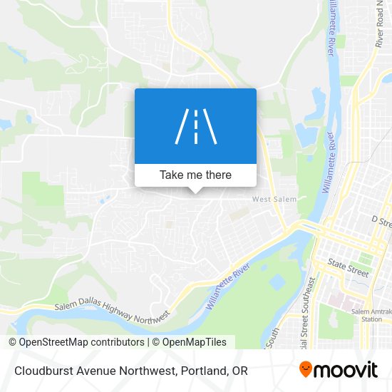 Cloudburst Avenue Northwest map
