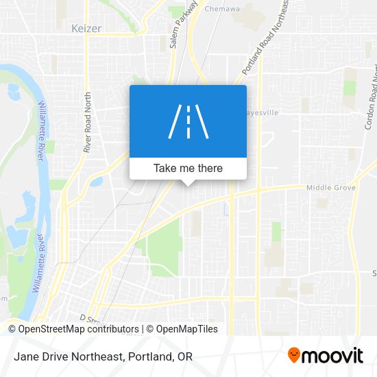 Mapa de Jane Drive Northeast