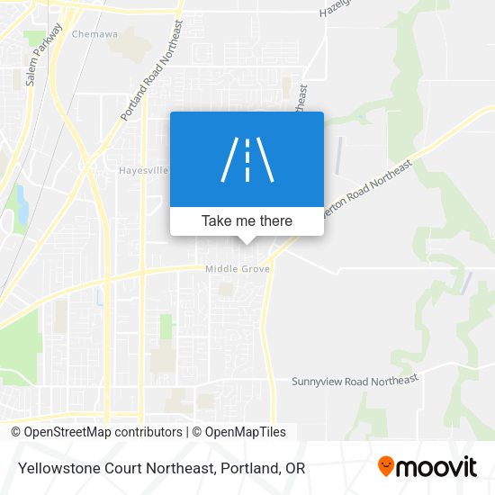 Yellowstone Court Northeast map