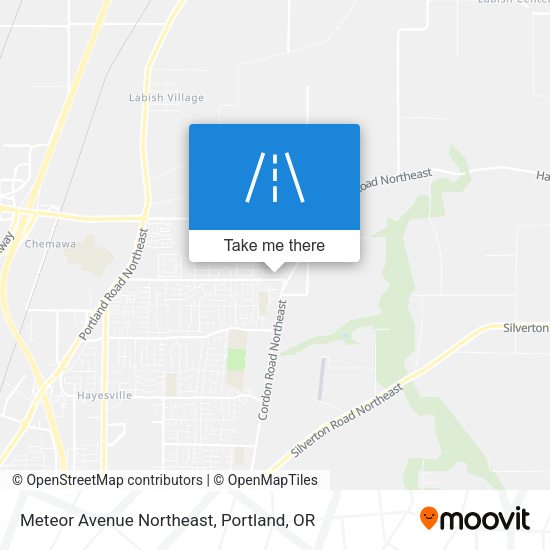 Meteor Avenue Northeast map