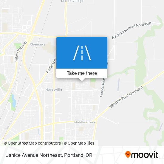 Janice Avenue Northeast map