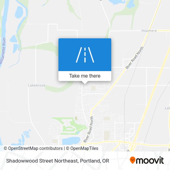 Shadowwood Street Northeast map
