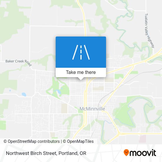 Northwest Birch Street map