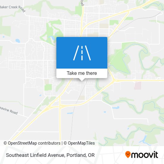 Southeast Linfield Avenue map