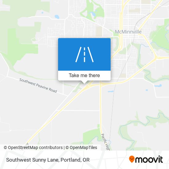 Southwest Sunny Lane map