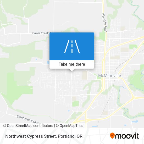 Northwest Cypress Street map