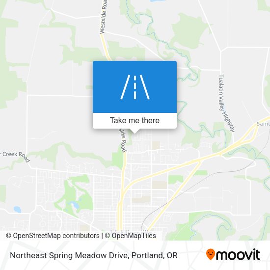 Northeast Spring Meadow Drive map