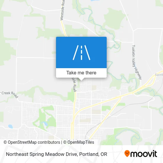 Northeast Spring Meadow Drive map