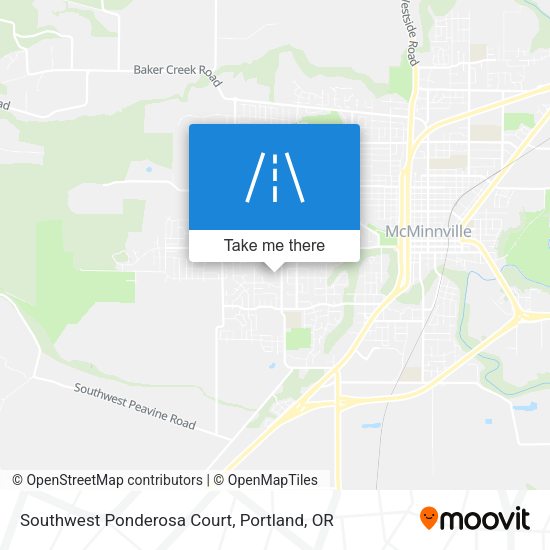 Southwest Ponderosa Court map