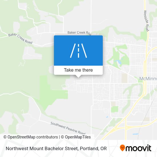 Northwest Mount Bachelor Street map