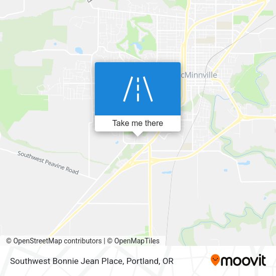 Southwest Bonnie Jean Place map