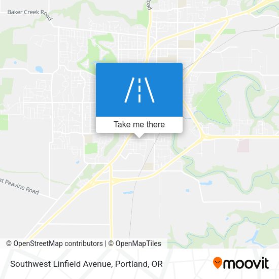 Mapa de Southwest Linfield Avenue