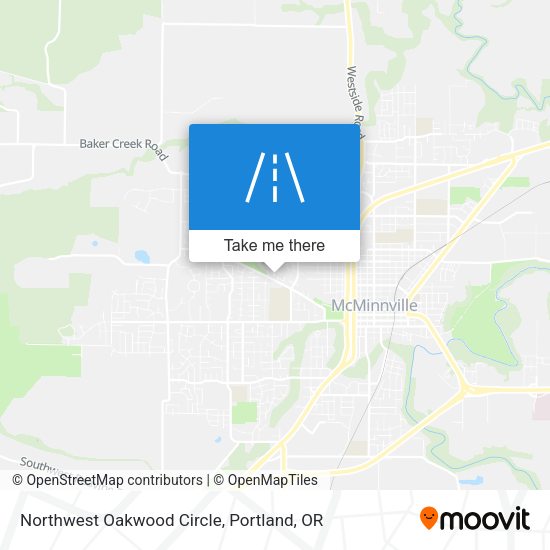Northwest Oakwood Circle map