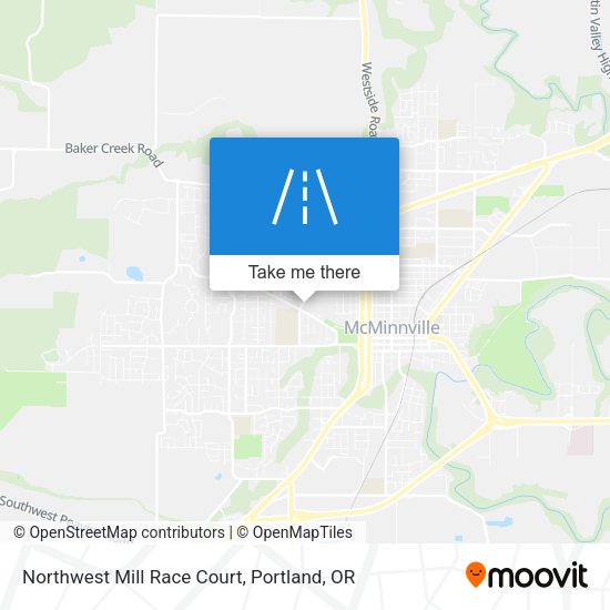 Northwest Mill Race Court map