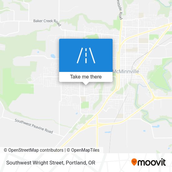 Southwest Wright Street map