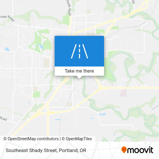 Southeast Shady Street map