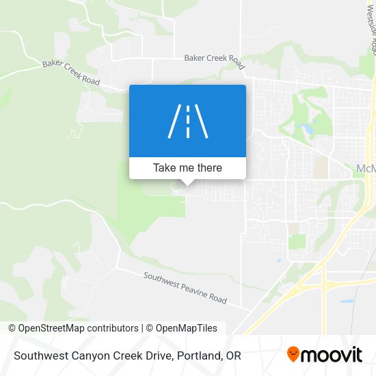 Southwest Canyon Creek Drive map