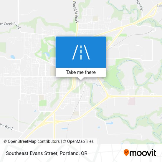 Southeast Evans Street map