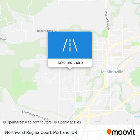 Northwest Regina Court map
