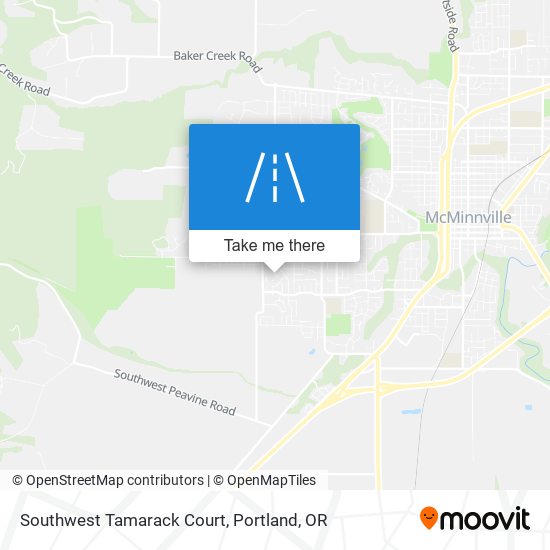 Southwest Tamarack Court map